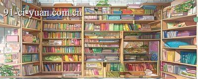 91次元漫画阅读库页面，展示精美的日系漫画封面墙，画面整洁有序，色调明快